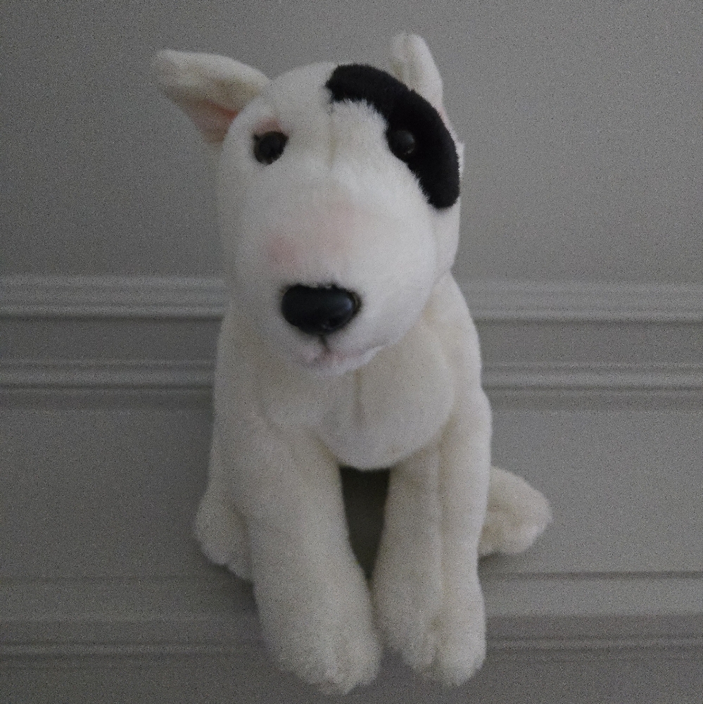 GANZ Webkinz Sugbature Bull Terrier no code white Plush Dog Stuffed Animal